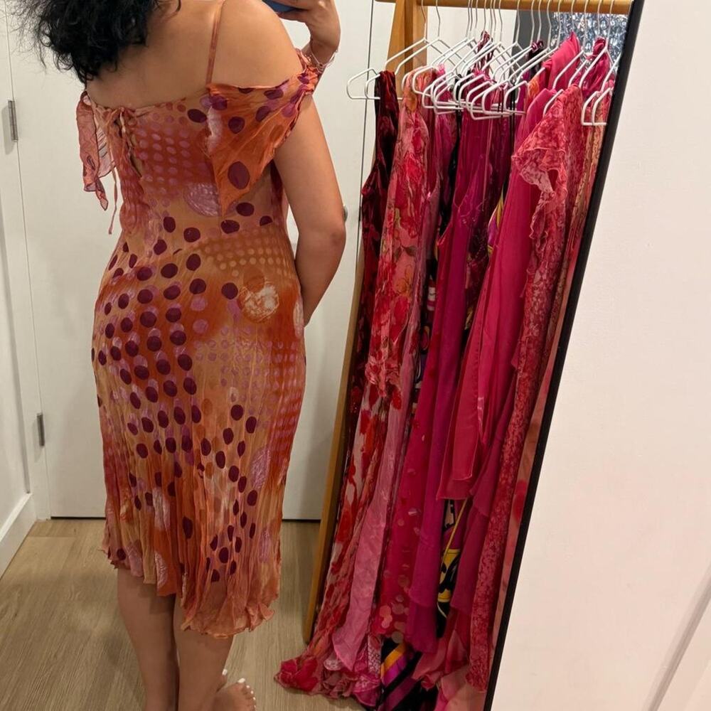 Euro Vintage Polka Dot Midi Dress